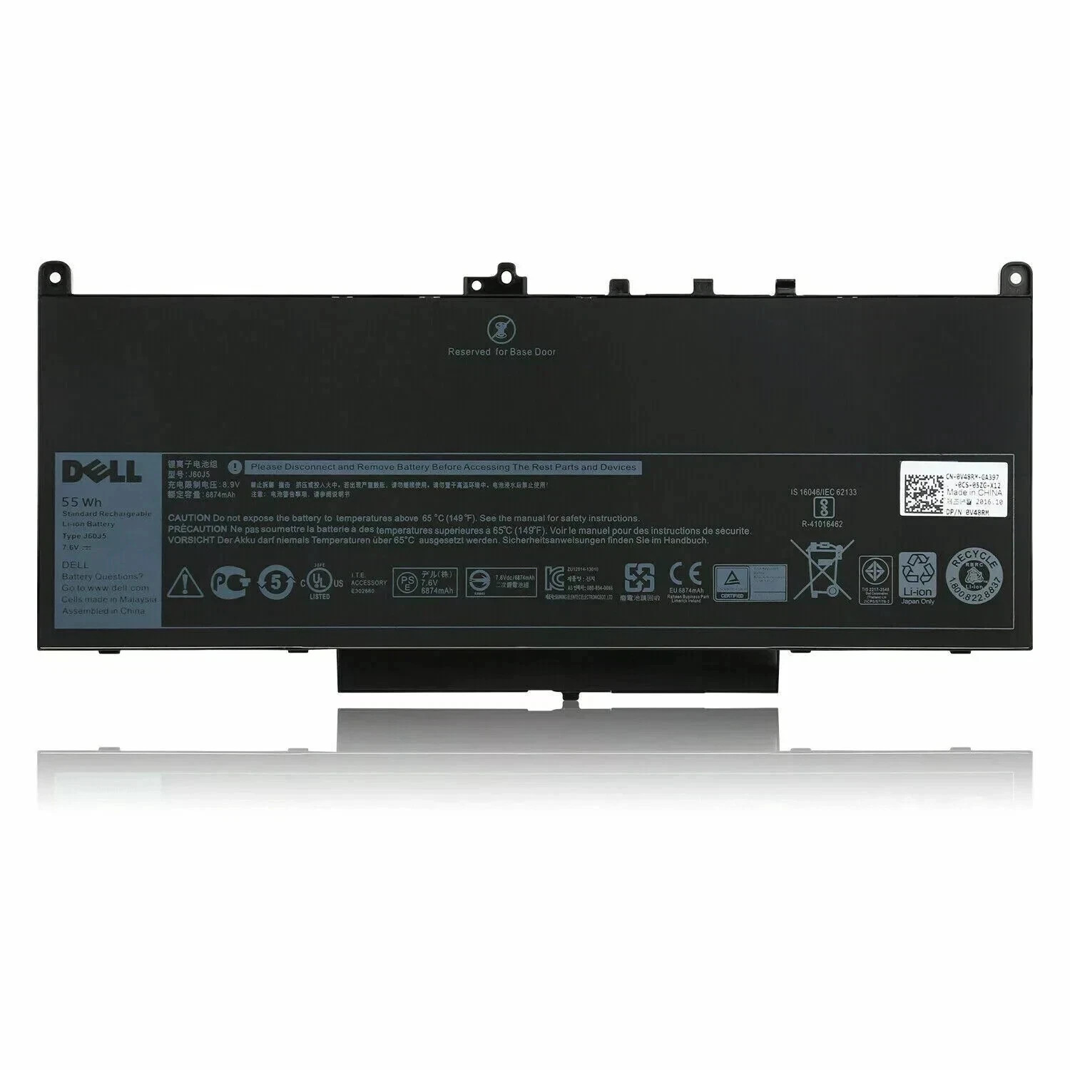NEW Genuine J60J5 55WH Battery For DELL Latitude E7270 E7470 7270 7470 0J60J5