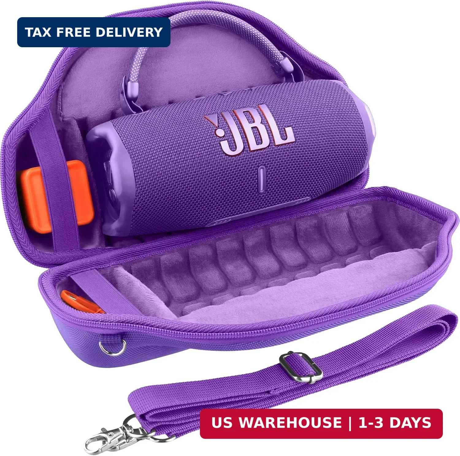 Case for JBL Charge 6 Portable Bluetooth Speaker, Purple
