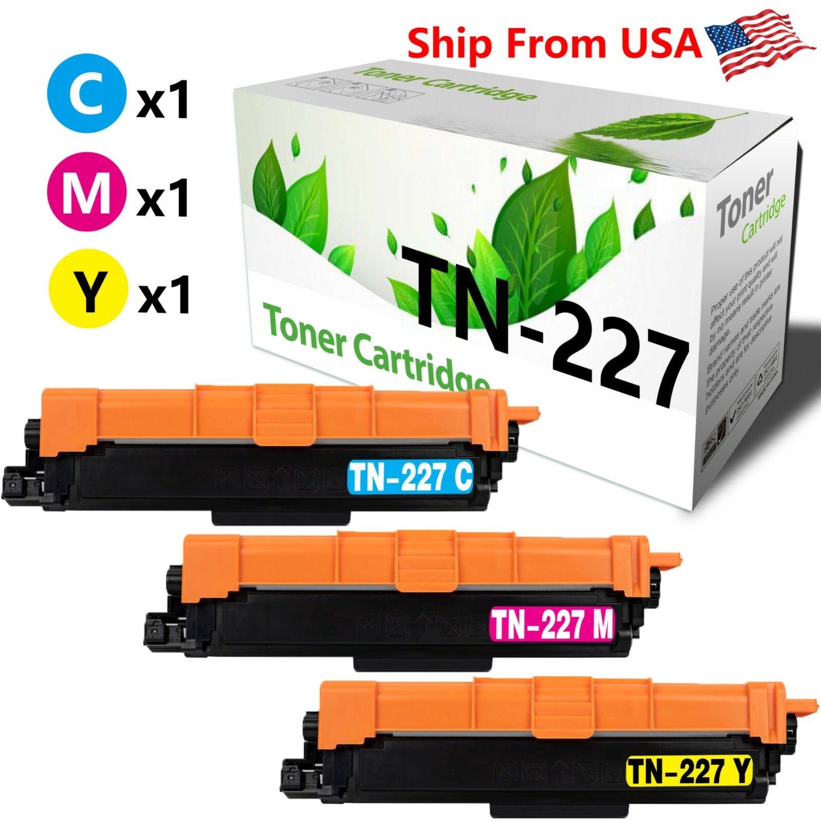 3PK TN-227 TN227 Toner Cartridge for HL-L3210CW MFC L3750CDW MFC L3770CDW