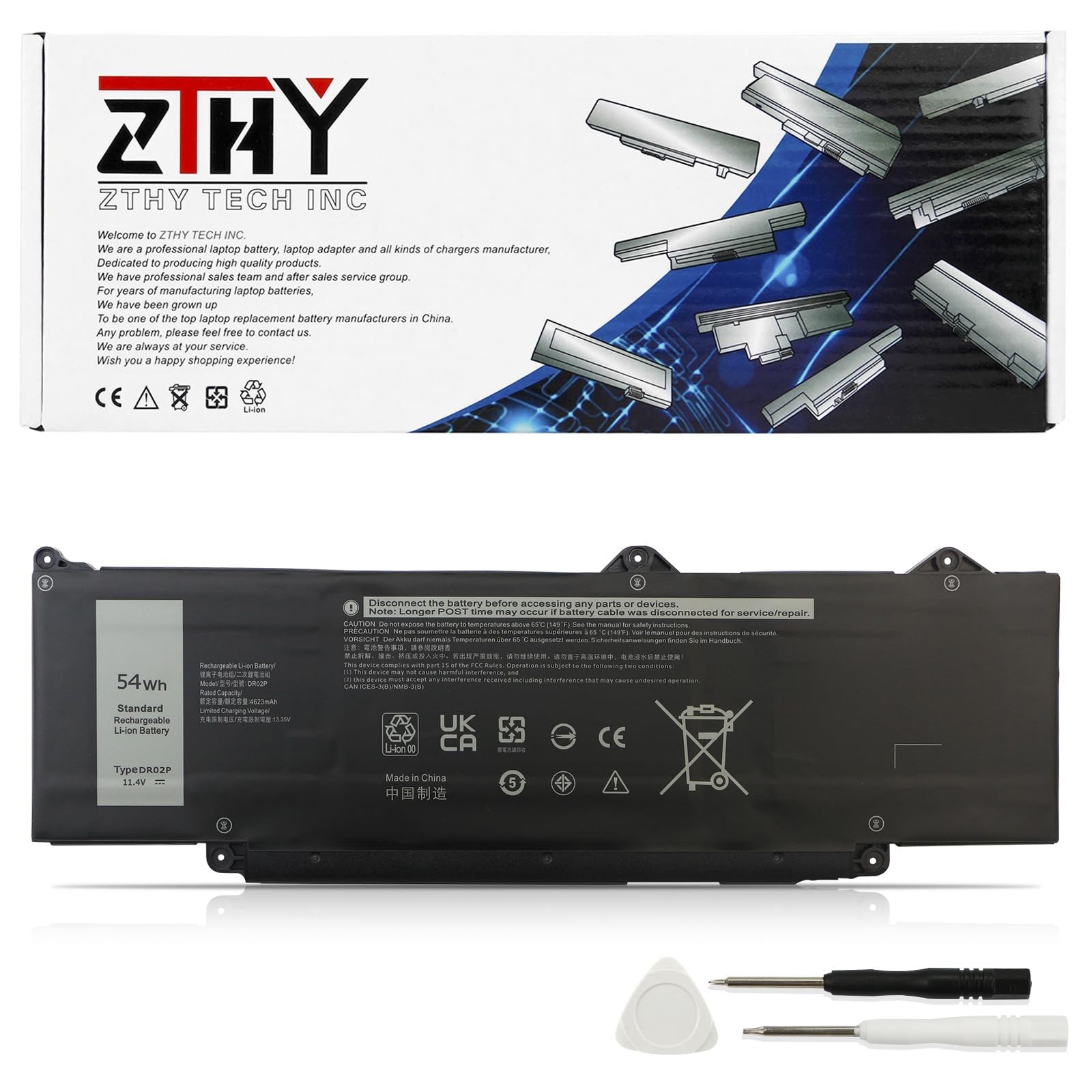 54Wh Laptop Battery for Dell Precision 3480 3490 3580 3590 - High Performance Re