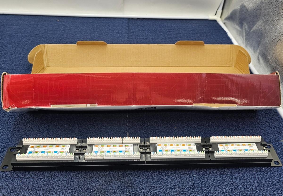 ADI PRO 0E-C6PP24 CAT6 24-Port Patch Panel 19 inch 1U Rack Mount