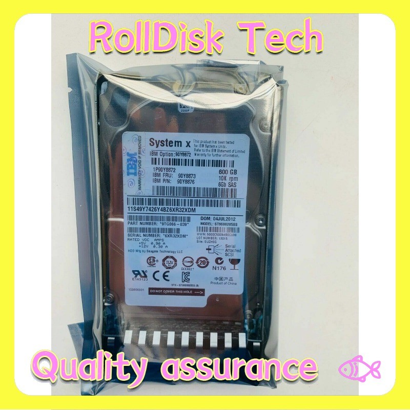 New IBM 90Y8872 90Y8873 90Y8874 90Y8876 600GB 10K 6G 2.5" SAS G2HS HARD DRIVE