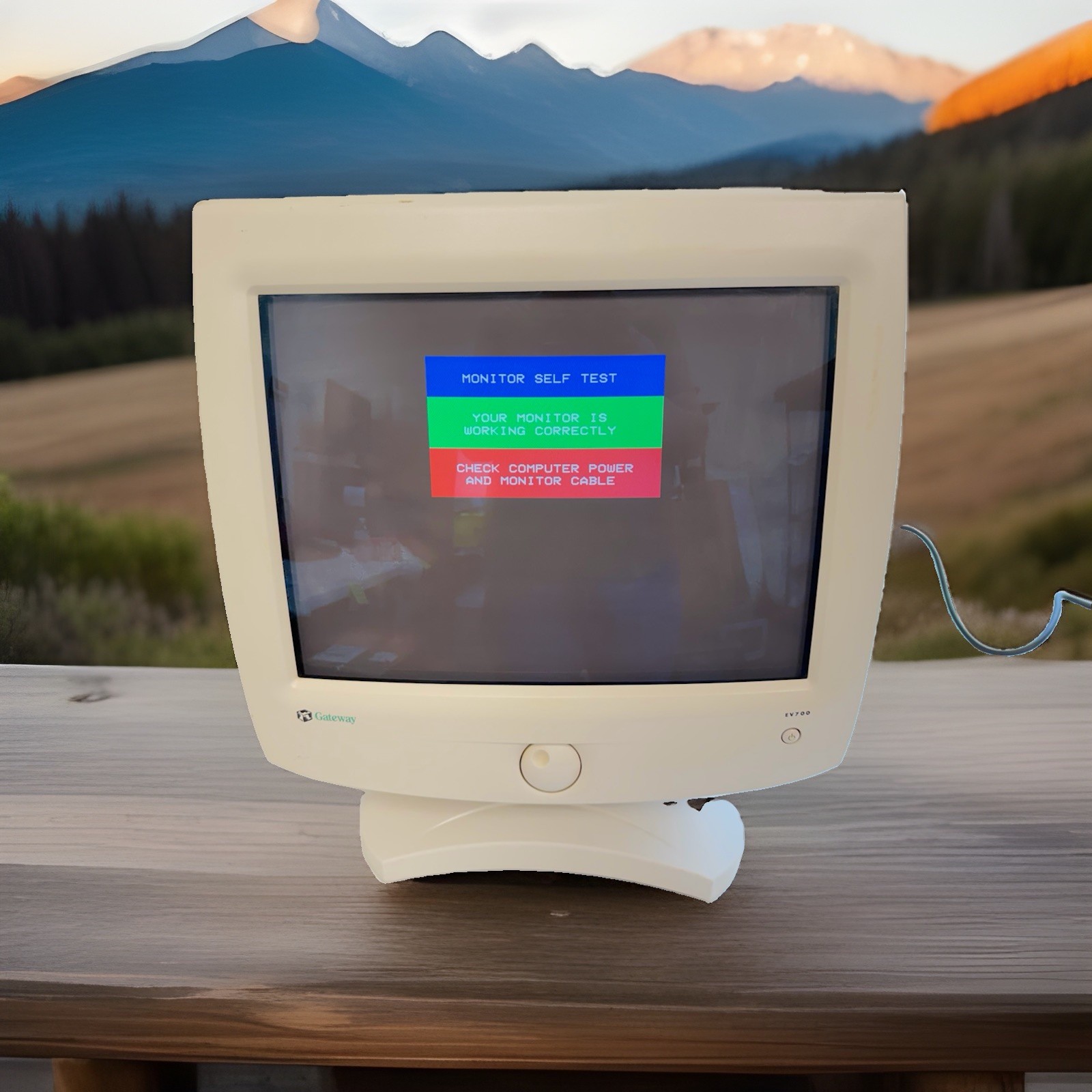 Vintage 1998 Gateway 16" EV700 1280x1024 VGA CRT Retro Gaming Monitor YE0711-01