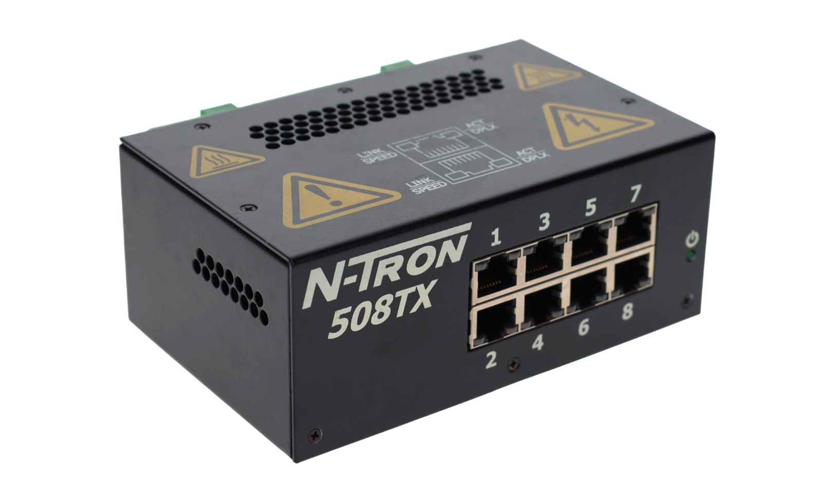 RED LION N-TRON 508TX-A INDUSTRIAL 8-PORT 10/100 ETHERNET SWITCH 10-30V 0.5AMP