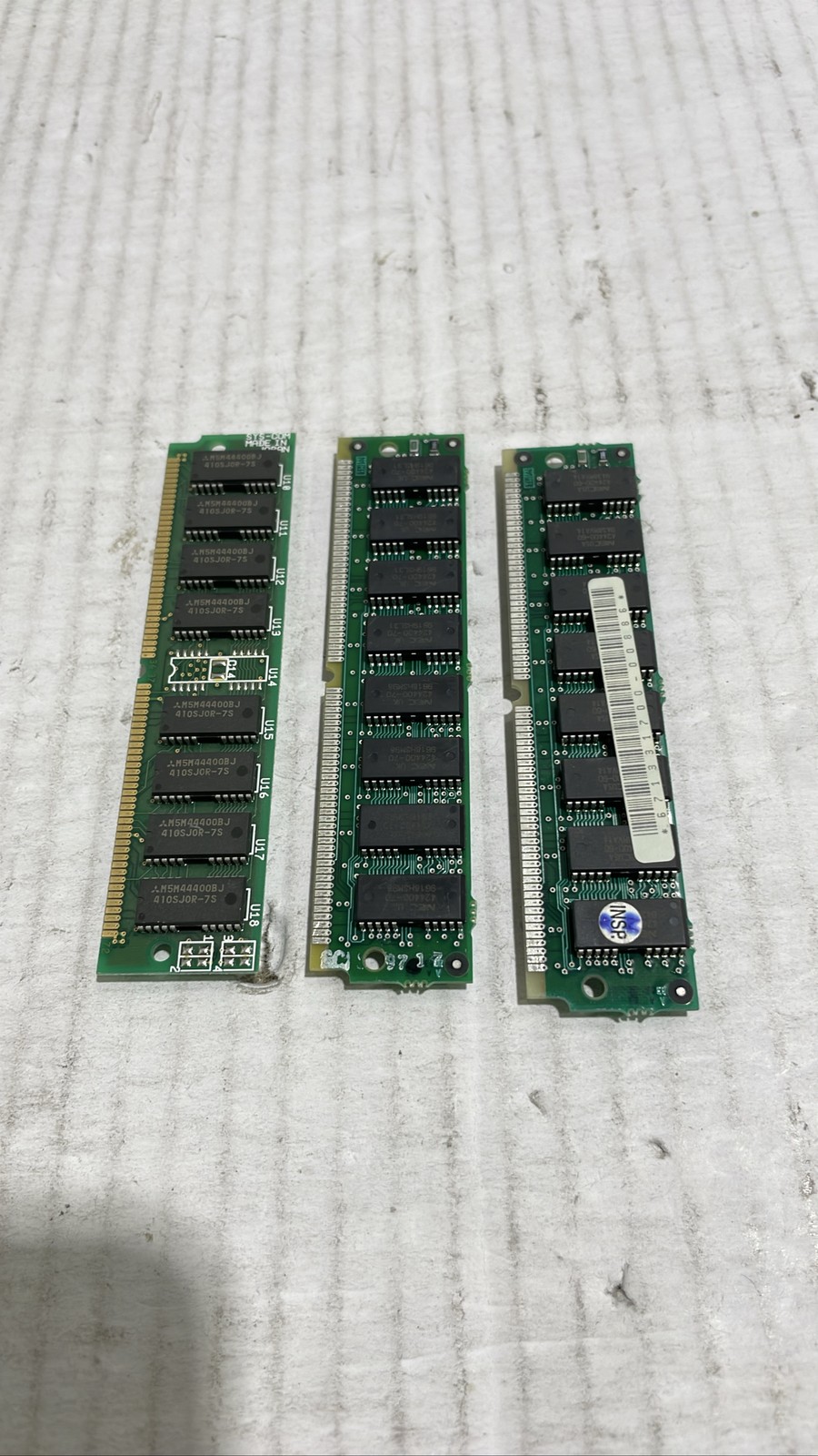 Vintage 4MB 72-Pin SIMM RAM FPM NEC 424400-60 Mitsubishi 70ns Lot Of 3
