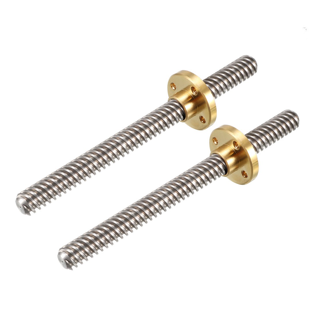 2PCS 4  T8 Pitch 8mm 8mm Screw Rod with Copper Nut for 3D Printer