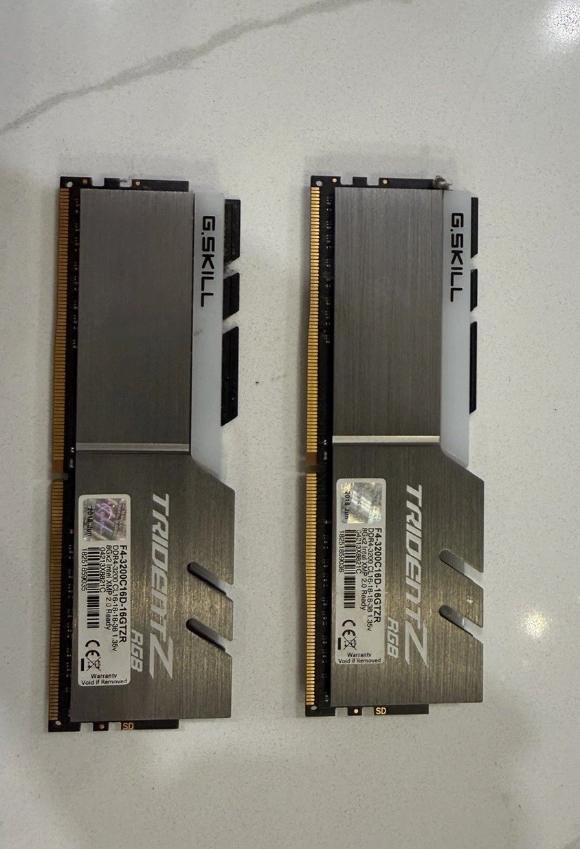 G. Skill Trident Z RGB Series DDR4 RAM 16GB (2x8GB) 3200mt/S CL16-18-18-38