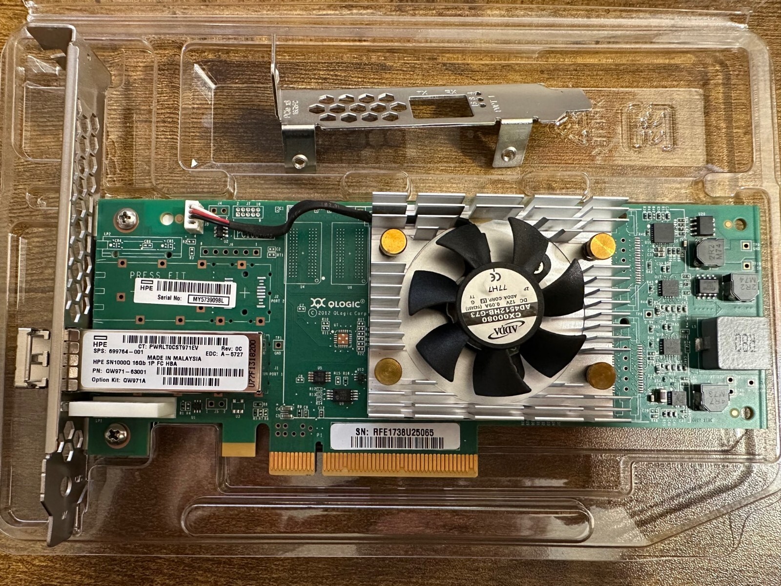 QW971A HP QLE2660 SN1000Q 16GB 1-port PCIe FC HBA 699764-001 without SFP