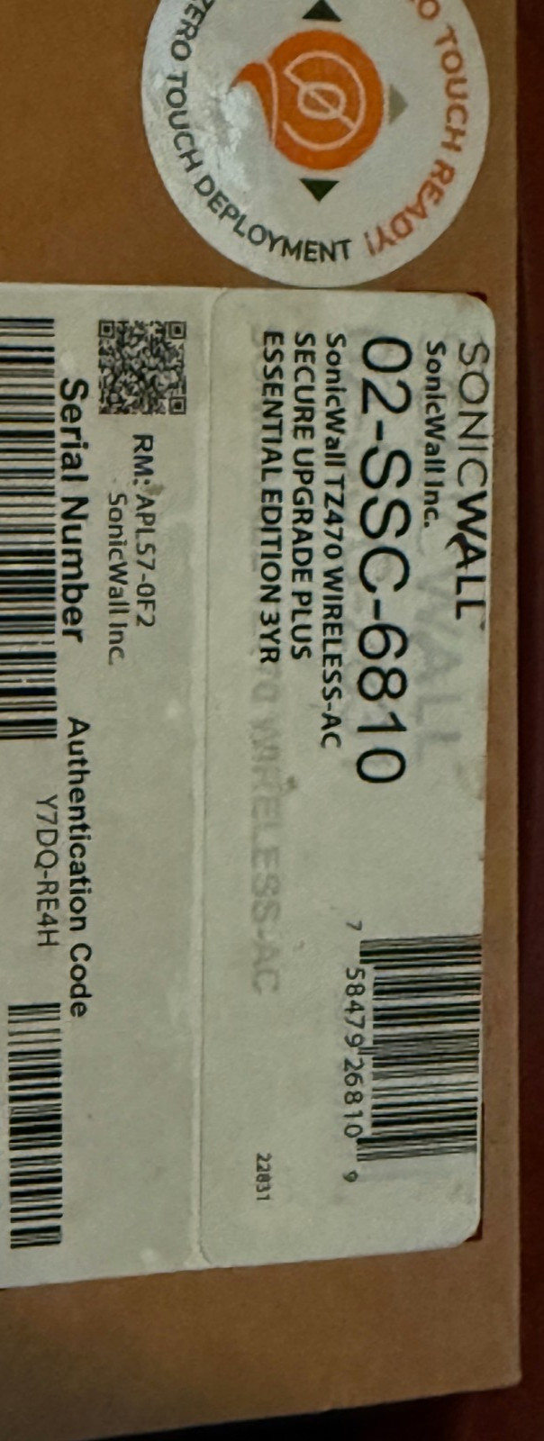 SonicWall TZ470w Wireless Firewall   3YR SECURE UPGRADE ESSENTIAL   02SS G1N