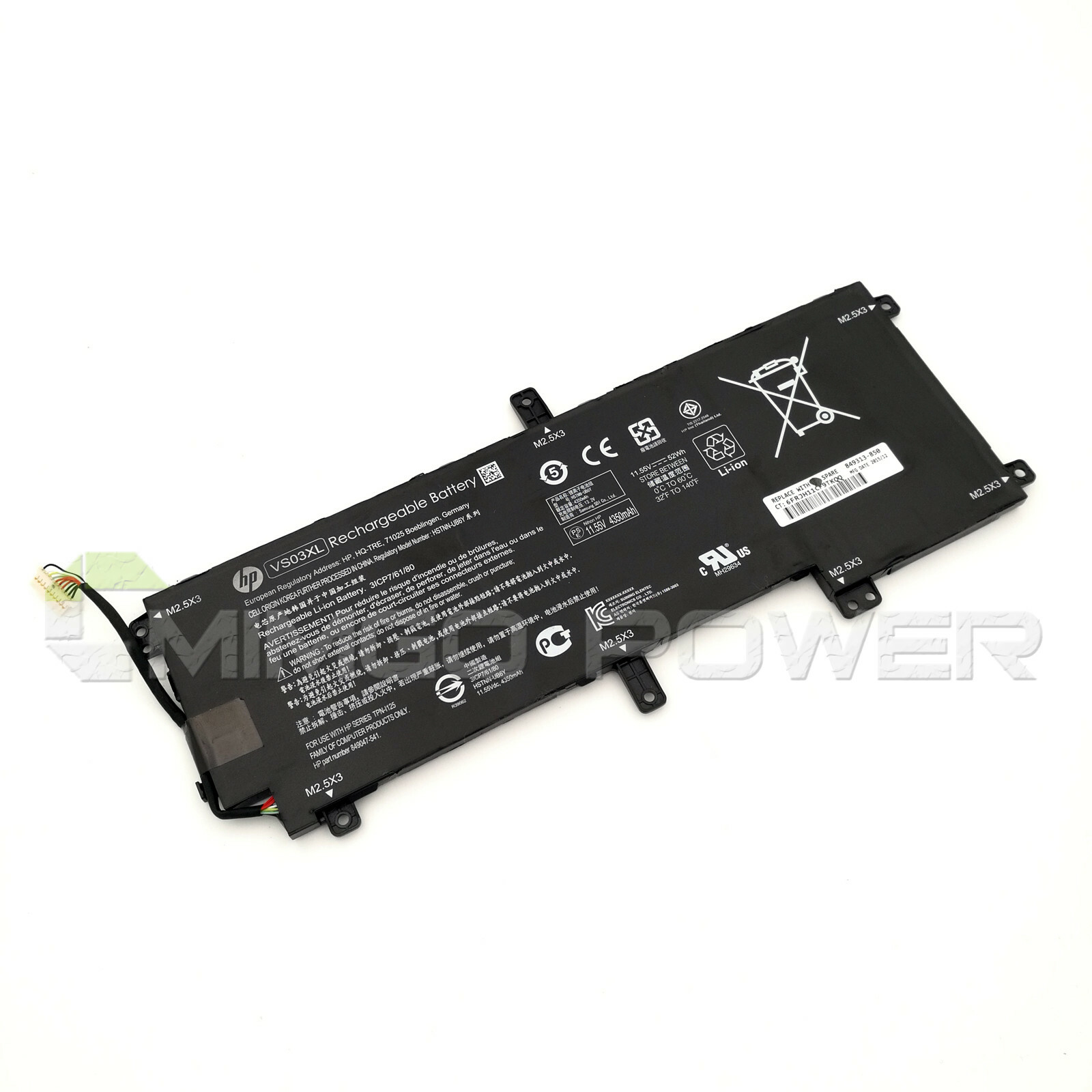 New Genuine VS03XL Battery for HP Envy 15-AS000 15T-AS100 HSTNN-UB6Y 849313-850