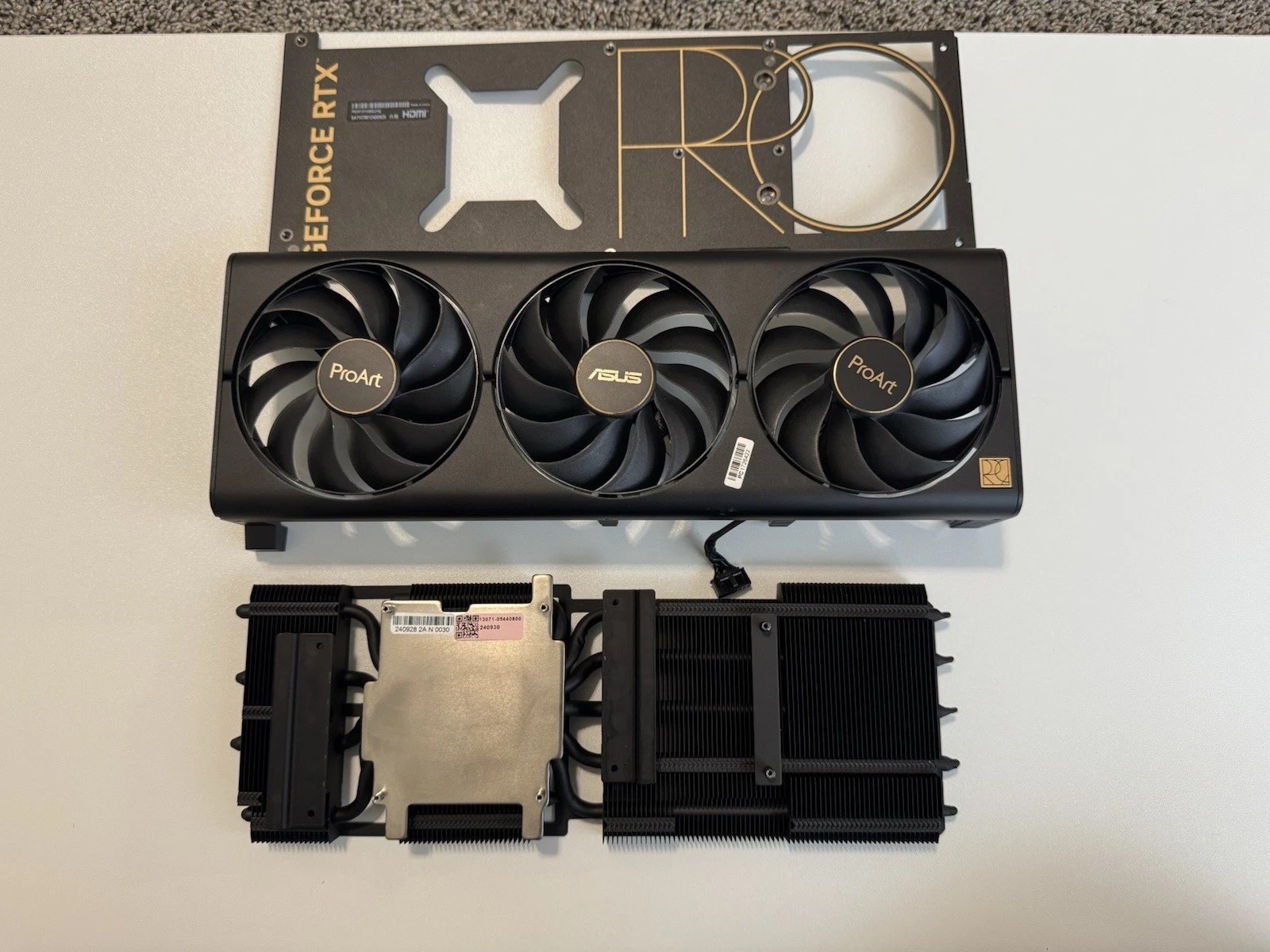 ASUS ProArt GeForce RTX 4080 Super - No GPU - Box, Heatsink, Backplate & Cooler