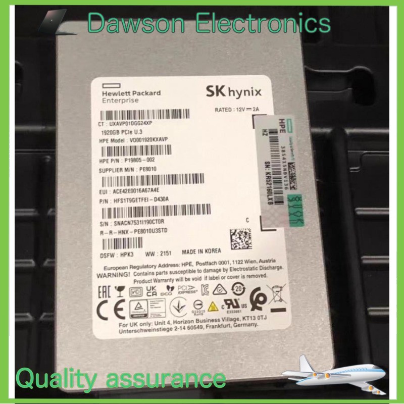 PE8010U3STD SK Hynix PE8010 1.92TB HPE NVME PCIe 4.0 U.3 SSD P19805-002 98%-100%