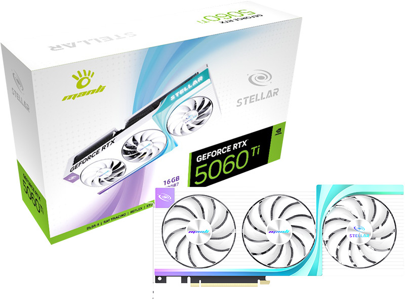 Manli GeForce RTX 5060 Ti STELLAR OC 16GB GDDR7 Graphics card