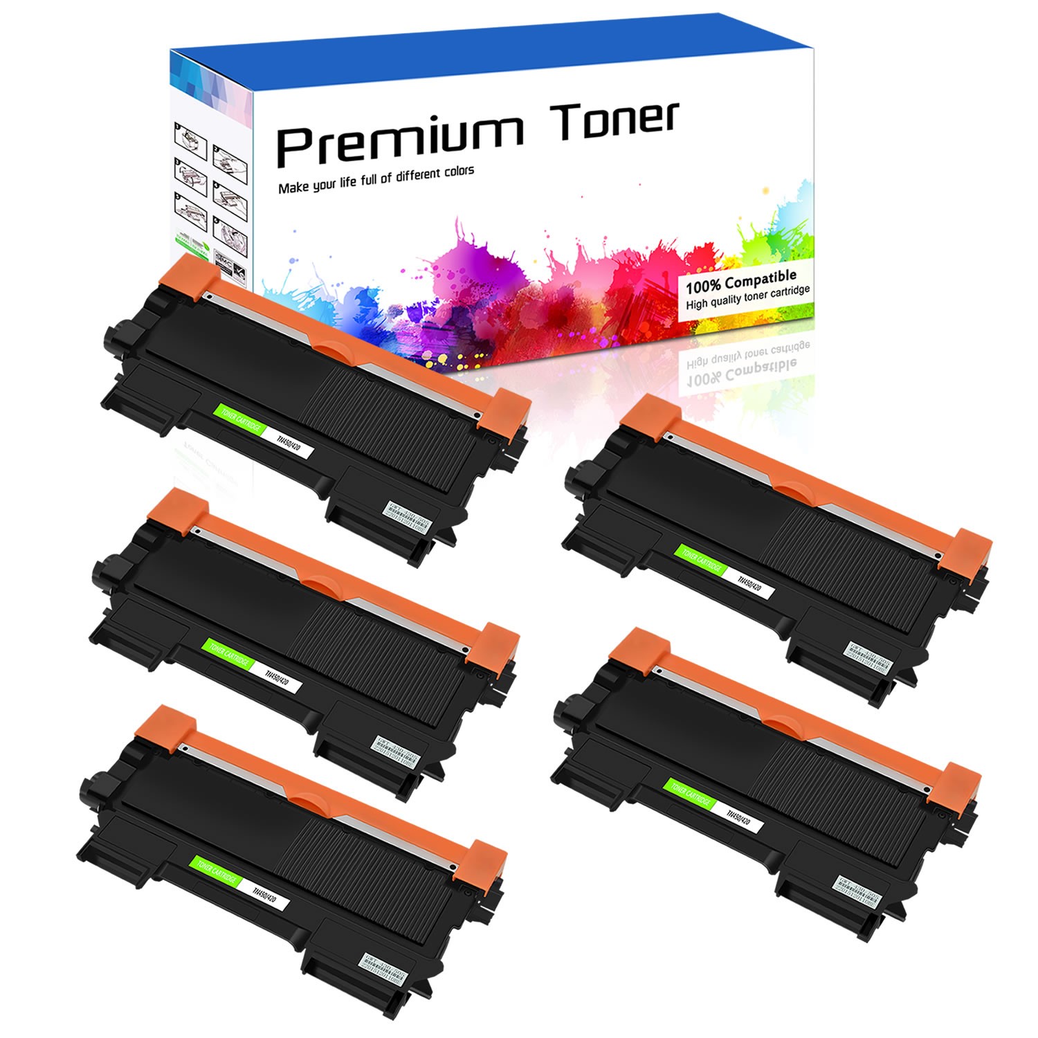 5PK TN450 Toner for Brother TN420 HL-2240D HL-2242D HL-2250DN HL-2130 DCP-7060D
