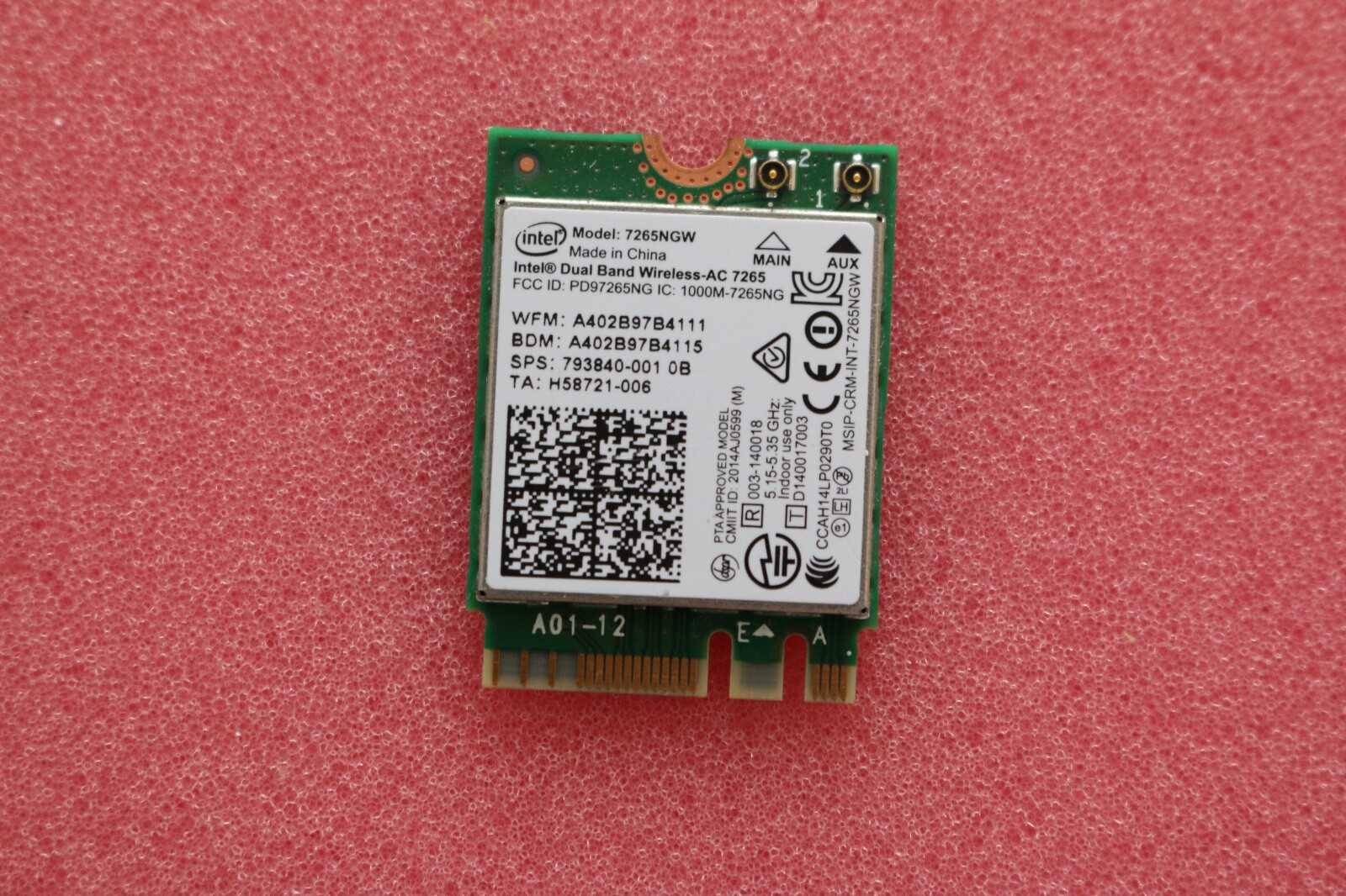 Genuine HP Wi-Fi Card intel Dual Band Wireless-AC 7265 793840-001 7265NGW (8721)