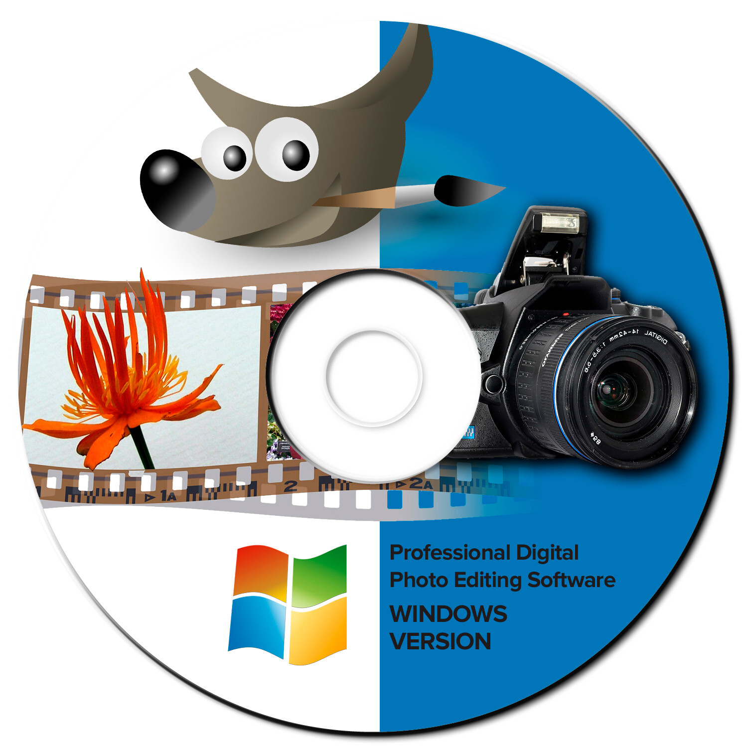 NEW PRO Photo Graphic Design Image Editing Software-GIMP-w Photo shop Guide-DVD