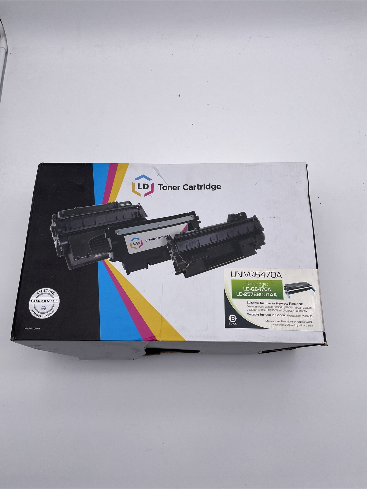 NIB Color Laserjet Toner Cartridge LD-Q6470A For HP 3600 3800 CP3505 MF8450C S1A
