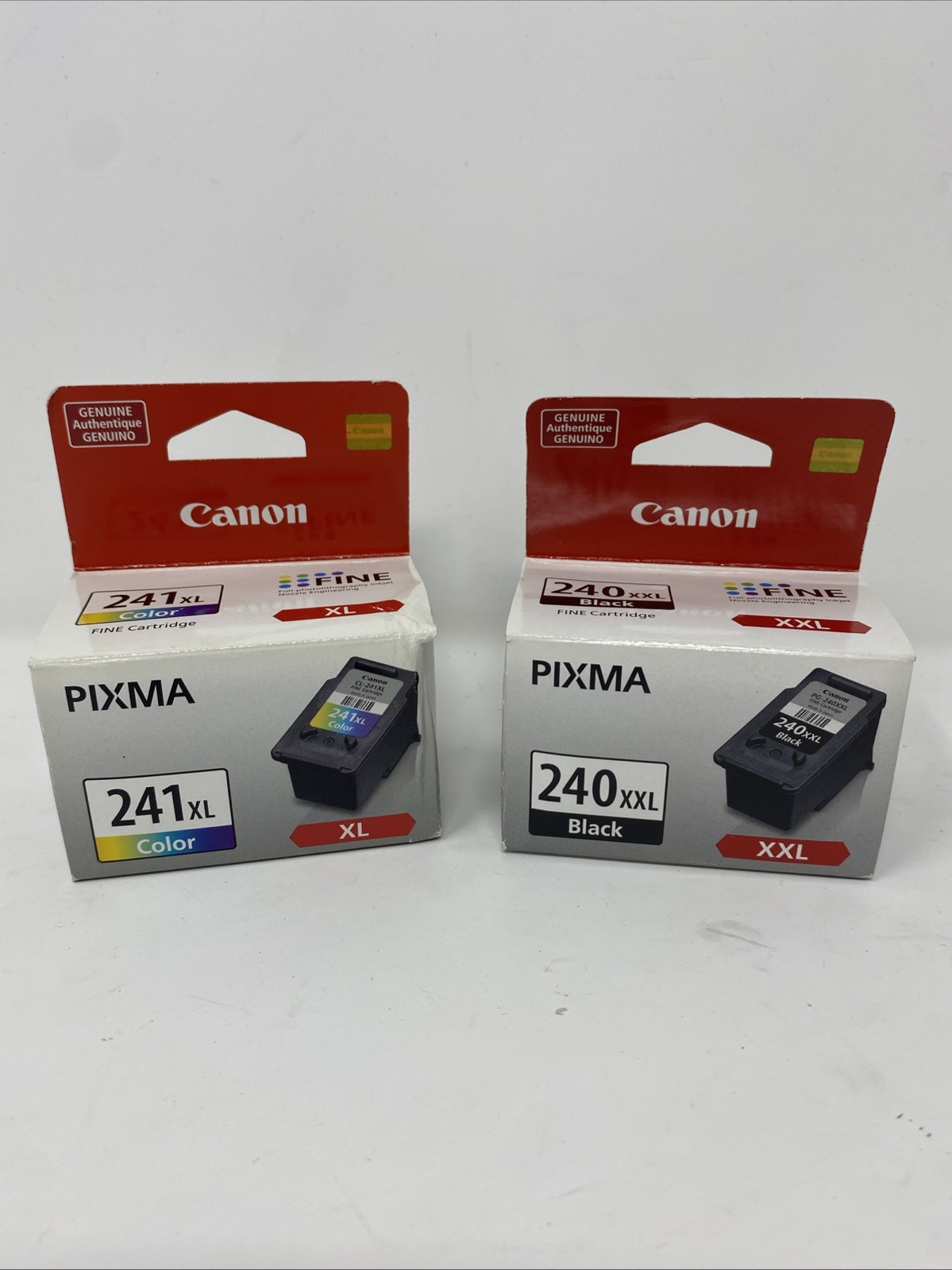 Set of 2 Canon 240xxl Black and 241xl Color Ink Cartridges OEM