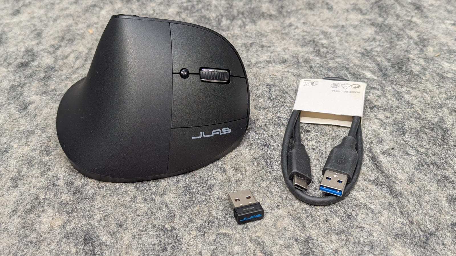 JLab JBuds Ergonomic Wireless Mouse Multi-Device Vertical Wireless Mouse  Black