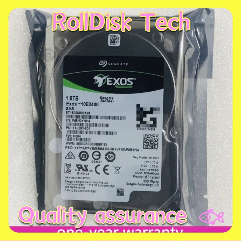 NEW SEAGATE Exos 10E2400 ST1800MM0129 1.8TB 10000RPM 12Gb/s 2.5in SAS Hard Drive