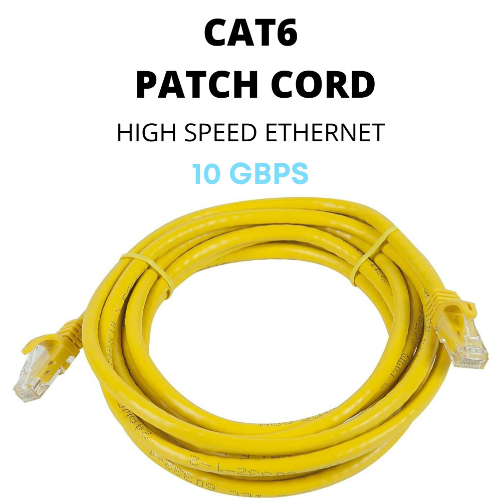 Yellow CAT6 Ethernet Patch Cord High Speed Internet Network Cable 3ft-100ft LOT