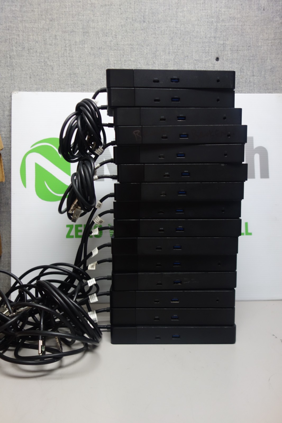 Lot 15 Dell WD19 WD19S USB Type-C Docking Station Black K20A001 [for PART AS IS]