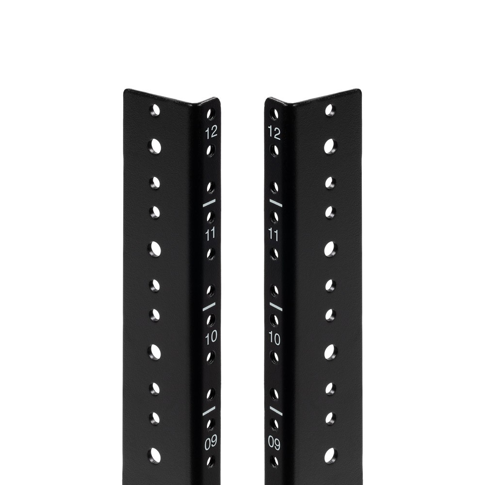 NavePoint Vertical Rack Rail Pair DIY Kit with Hardware, Black