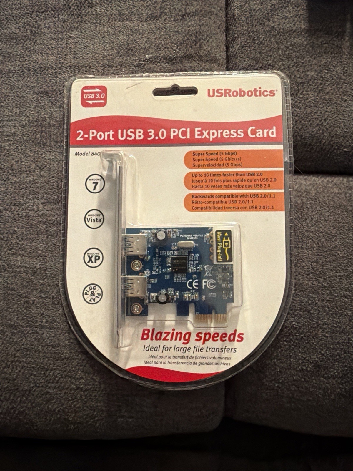 US Robotics 2 Port USB 3.0 Pci Express Card