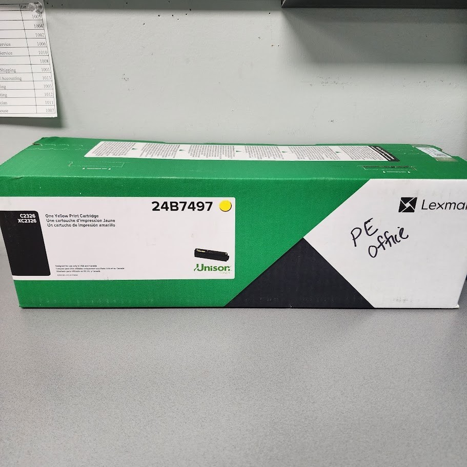 Genuine Lexmark 24B7497 Yellow Toner Cartridge for C2326 XC2326 Sealed Box