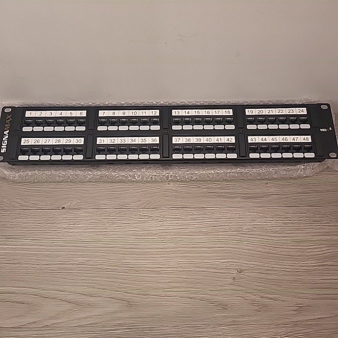 Signamax 48458MDX-C6 48 port cat6 patch panel 19" NEW