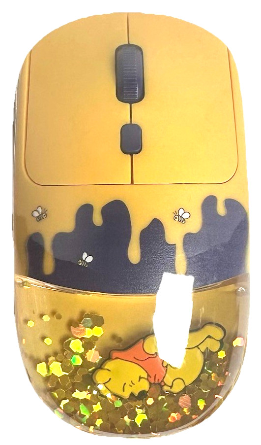 Disney Winnie The Pooh Water Glitter Wireless Mouse USB Receiver New