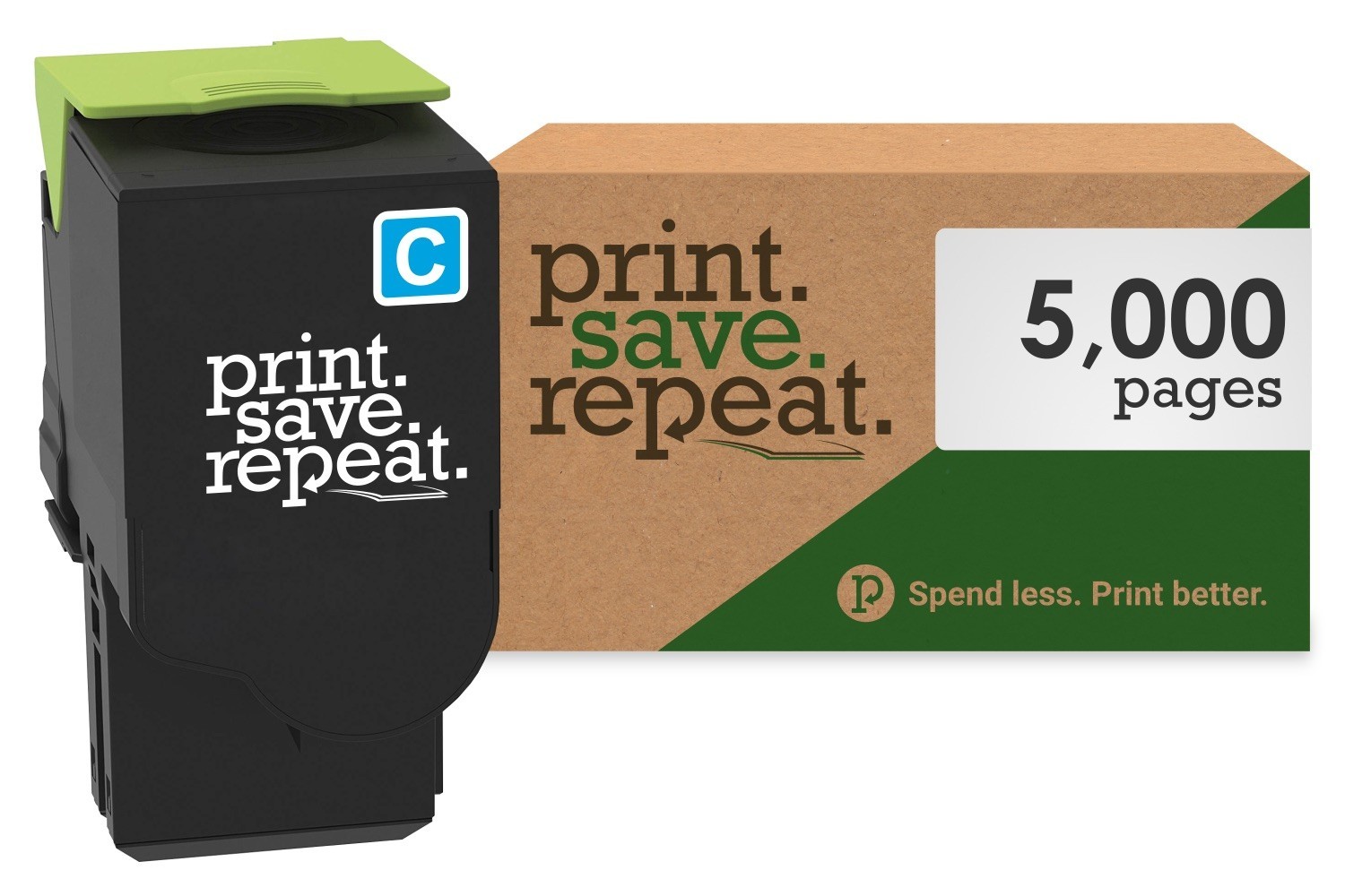 Print.Save.Repeat. 78C1XC0 Cyan Toner Cartridge for CS421, CS521 [5k pgs]