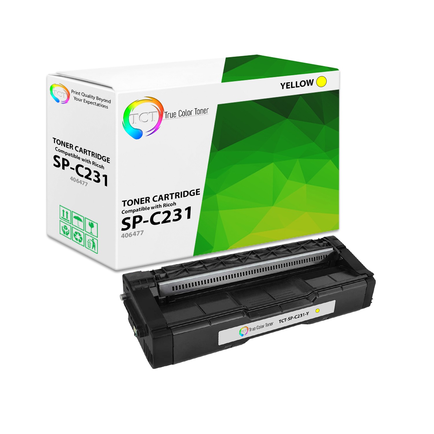 TCT Prem C231 Yellow HY for Ricoh Aficio SP C231N C231SF Compatible Toner