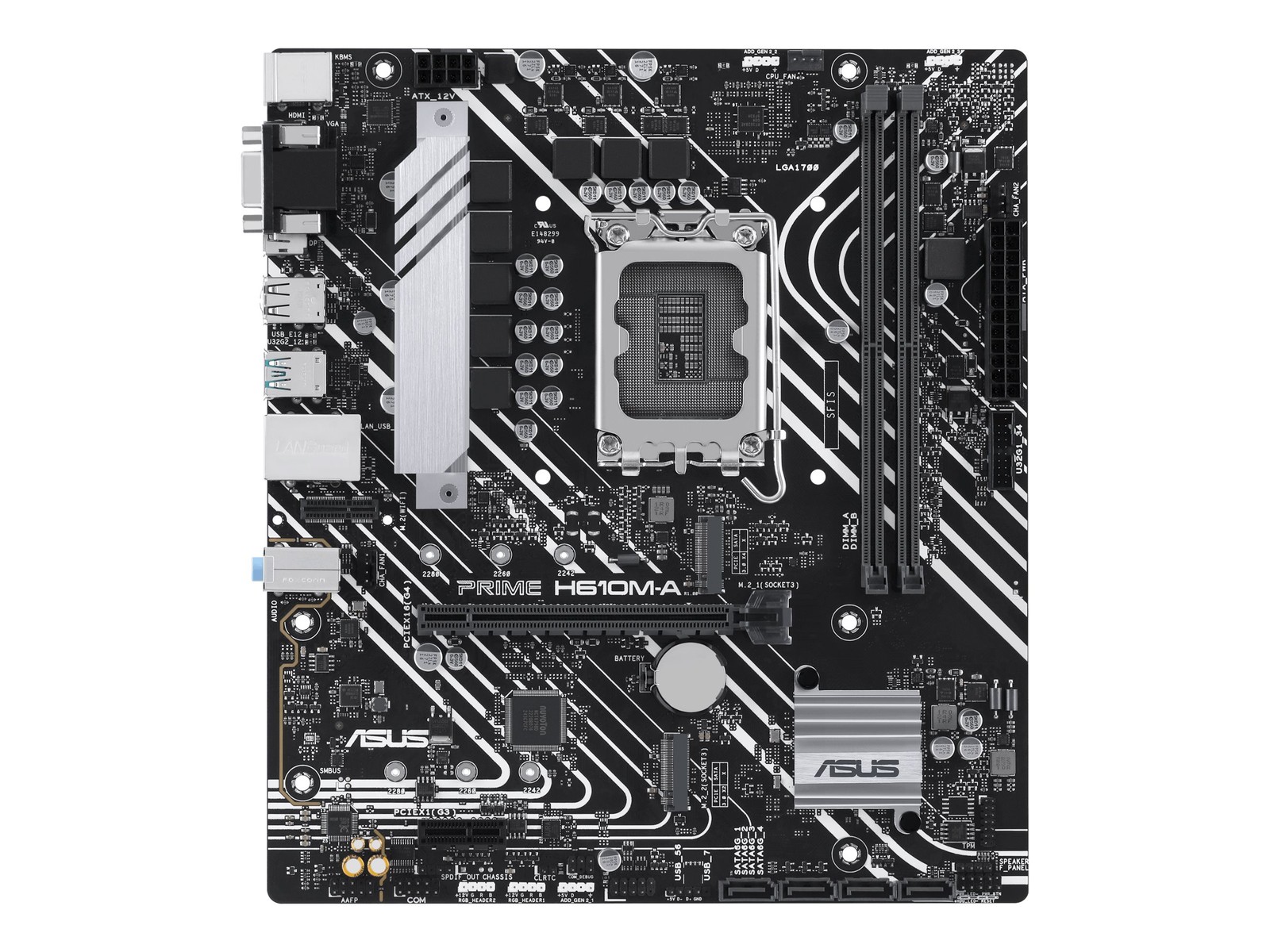 ASUS PRIME H610M-A-CSM, Intel, LGA 1700, Intel® Celeron®, 90MB1G20-M0EAYC