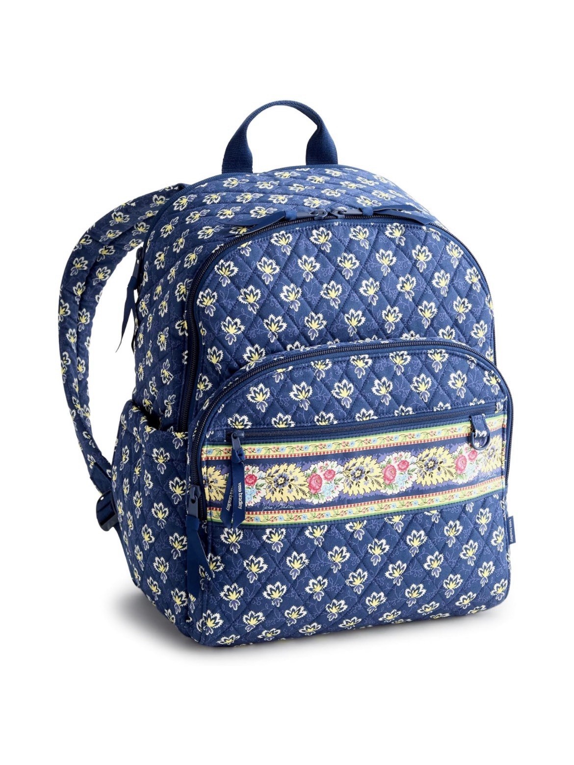 Vera Bradley Women's Premium Cotton Bancroft Backpack One Size, Maison Blue NWOT