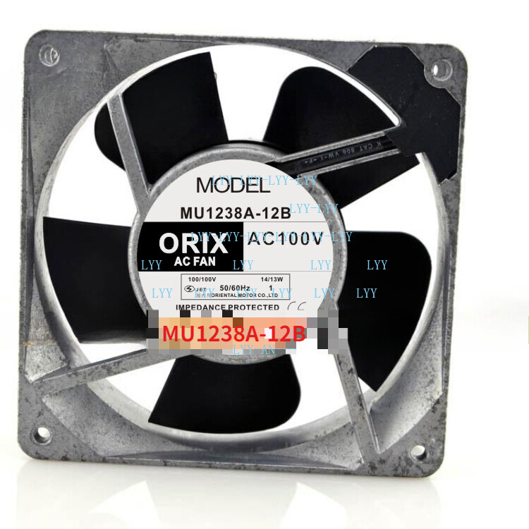 1 pcs ORIX MU1238A-12B 100V 120*120*38 12cm aluminum frame axial fan