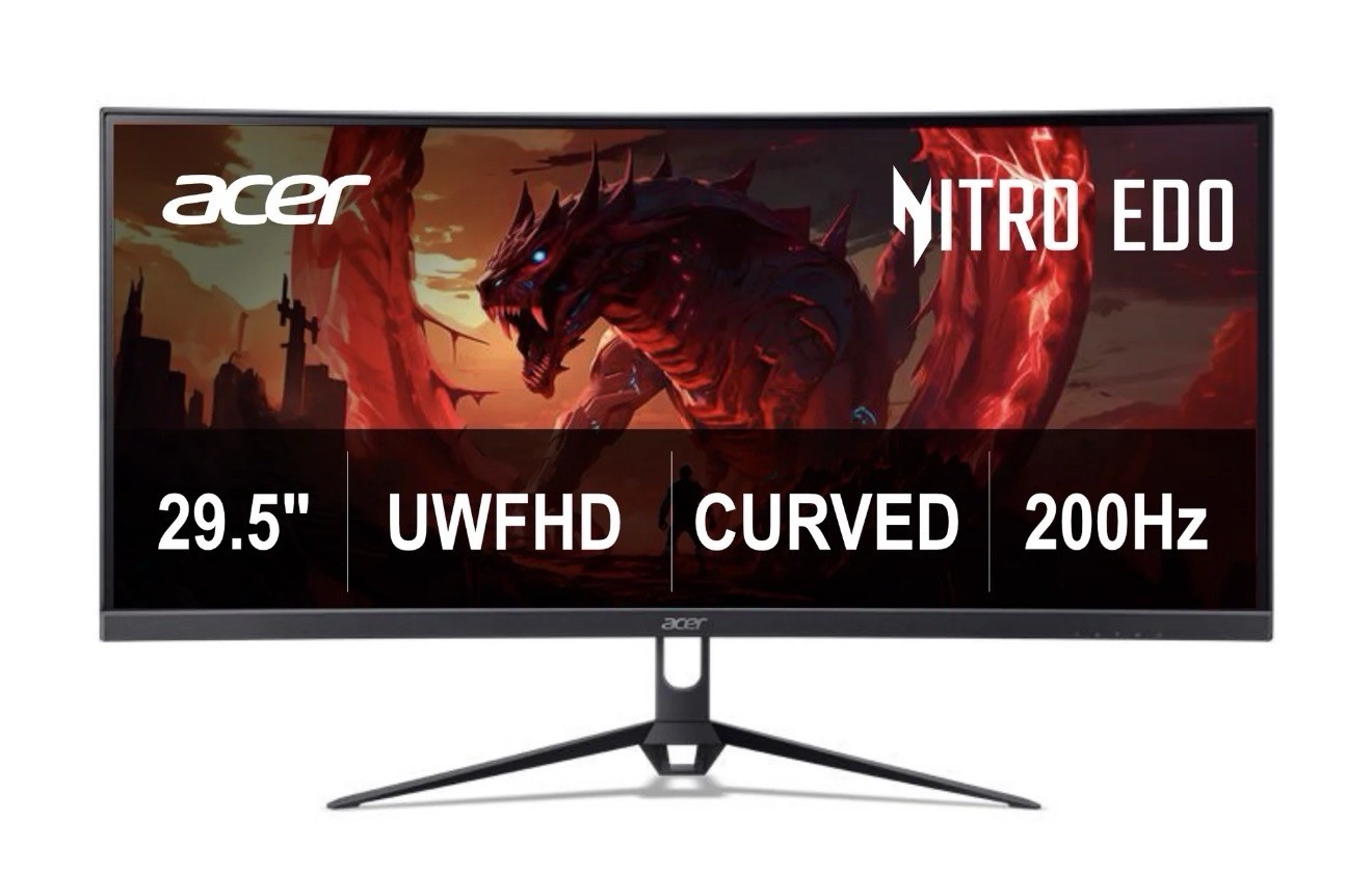 Acer Nitro 29.5” Curved UWFHD (2560 x 1080) 200Hz 1800R Curved ED300C XWBMIIPPX