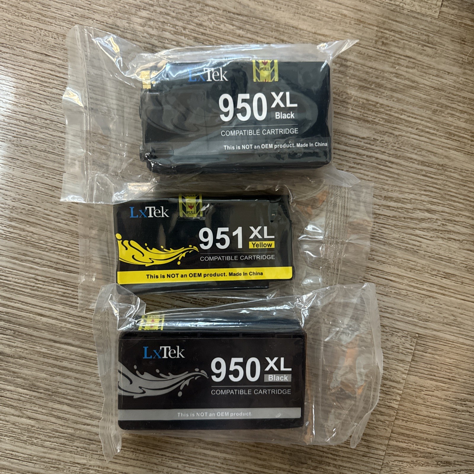 3 Pack 950XL & 951XL - LxTek Ink Cartridges - Black, Yellow