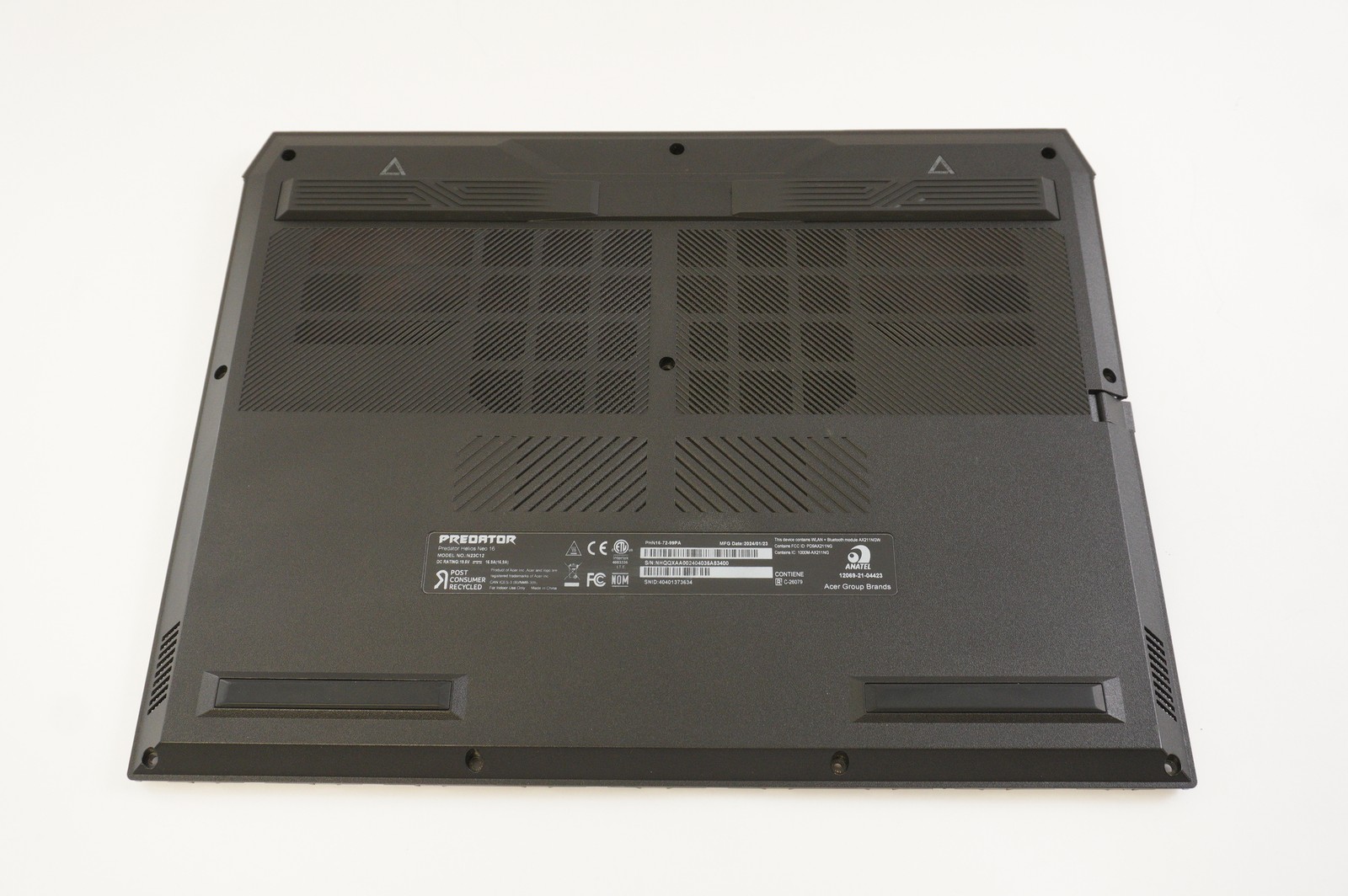 64.QQXN2.001 Acer Bottom Base Cover Abyssal Black PHN16-72-91P6