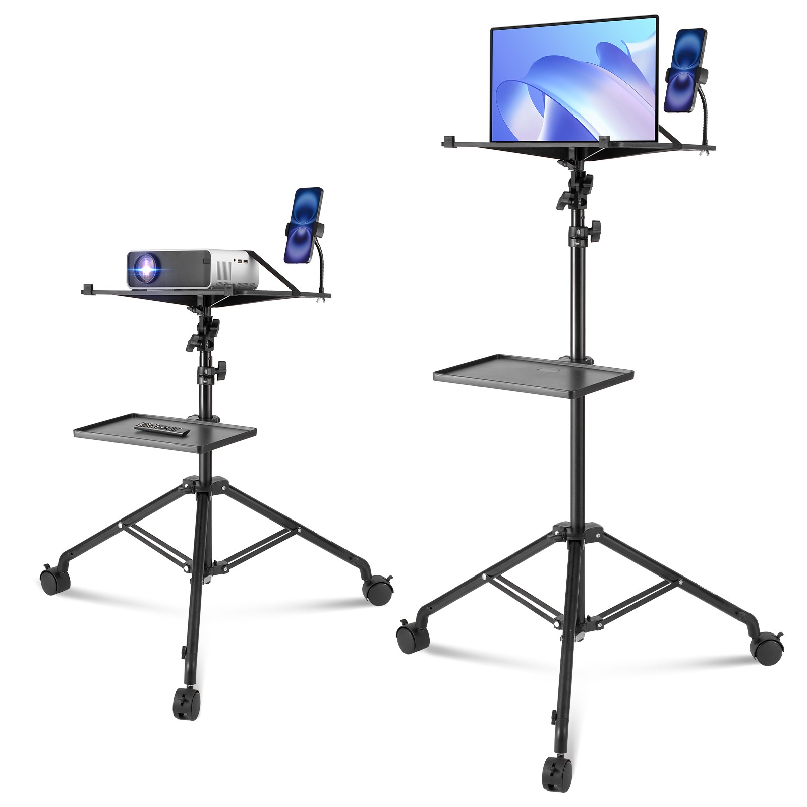 Uimoso Projector Stand with Wheels Laptop Stand Tripod Height from 31.3 to 67.3"
