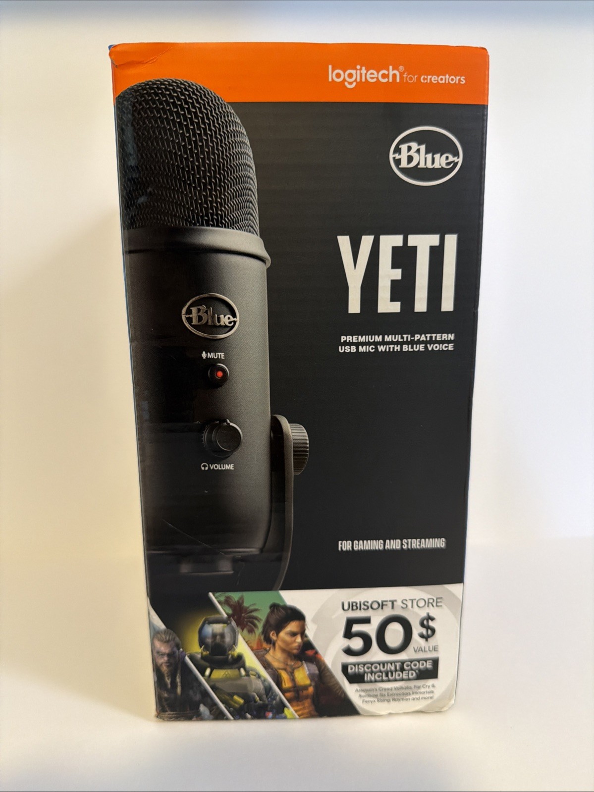 Logitech for Creators Blue Yeti Black Premium Multi-Pattern USB Microphone New