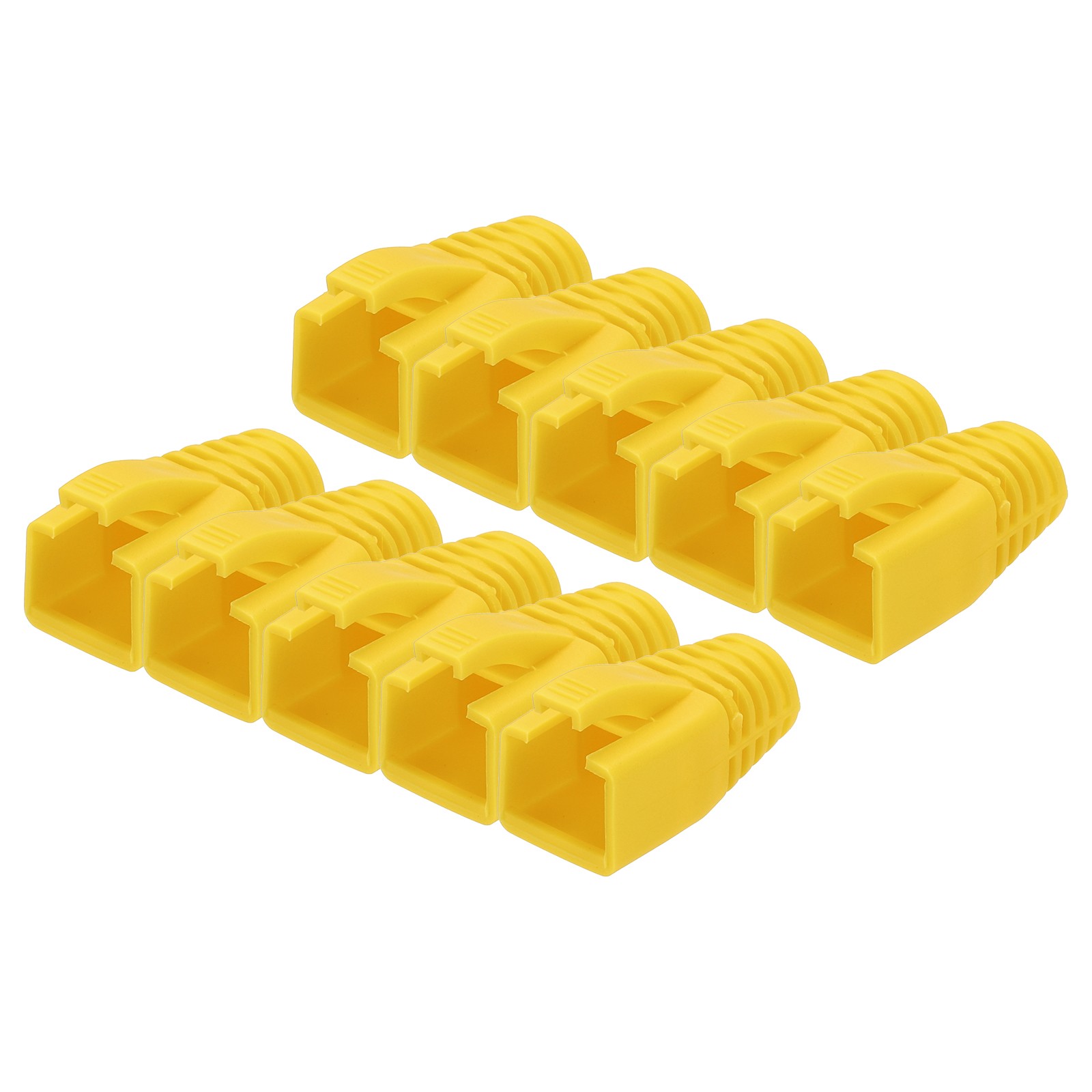 100 Pack Boot Cover Cat5 Cat5e Cat6 Cat6A 6.5mm(Yellow)