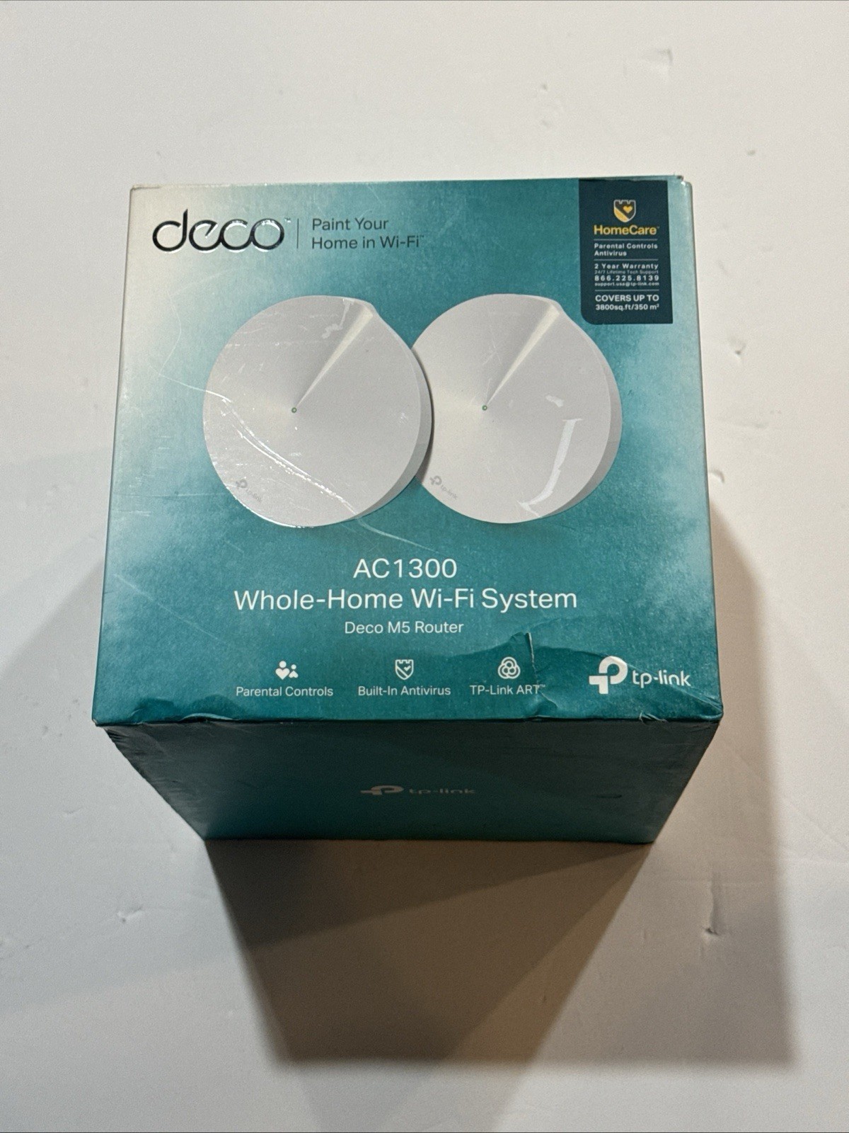 New TP-Link Deco M5 Whole Home Mesh WiFi System AC1300 (2-Pack)