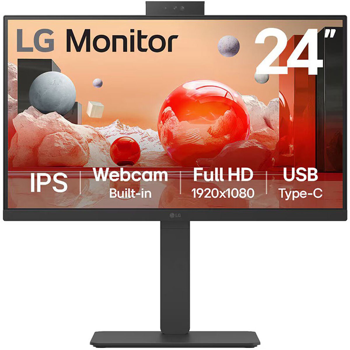 LG 24BA850-B 23.8" 16:9 Full HD 100Hz IPS LCD Monitor, Matte Black