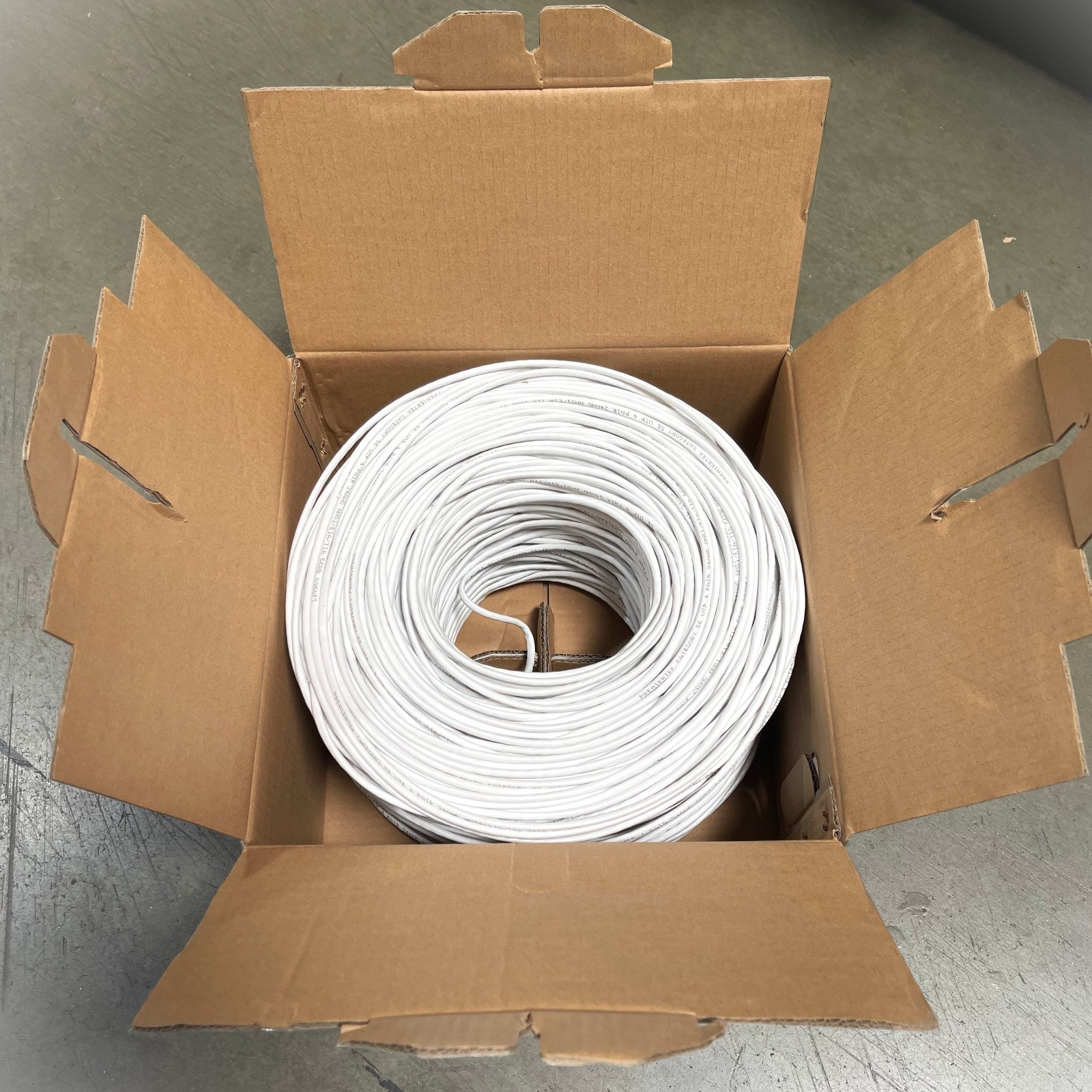 1000FT CAT5E  UTP WIRE BULK ETHERNET NETWORK LAN CABLE RJ45  WHITE