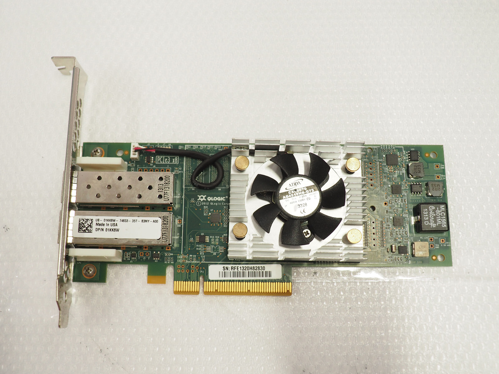 QLogic DELL 1KK8W QLE2662L 16Gbps Dual Port PCIe Adapter Full Height