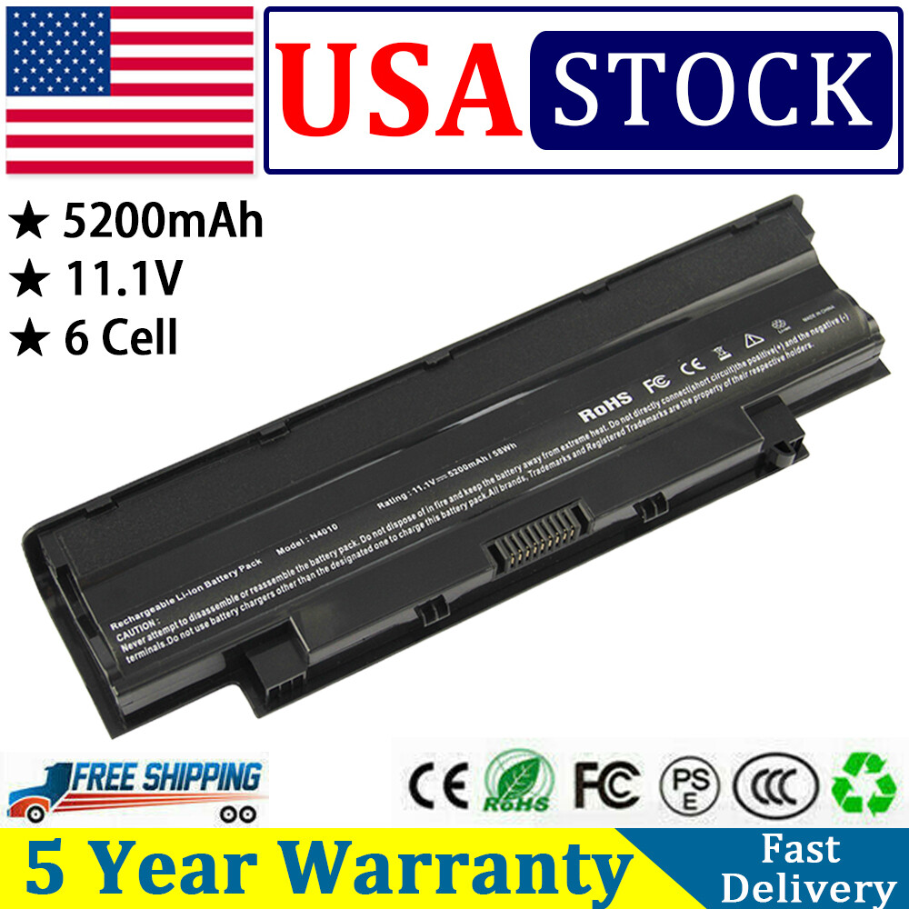 5200mAh Battery J1KND For DELL Inspiron 3520 3420 M5030 N5110 N5050 N4010 N7110