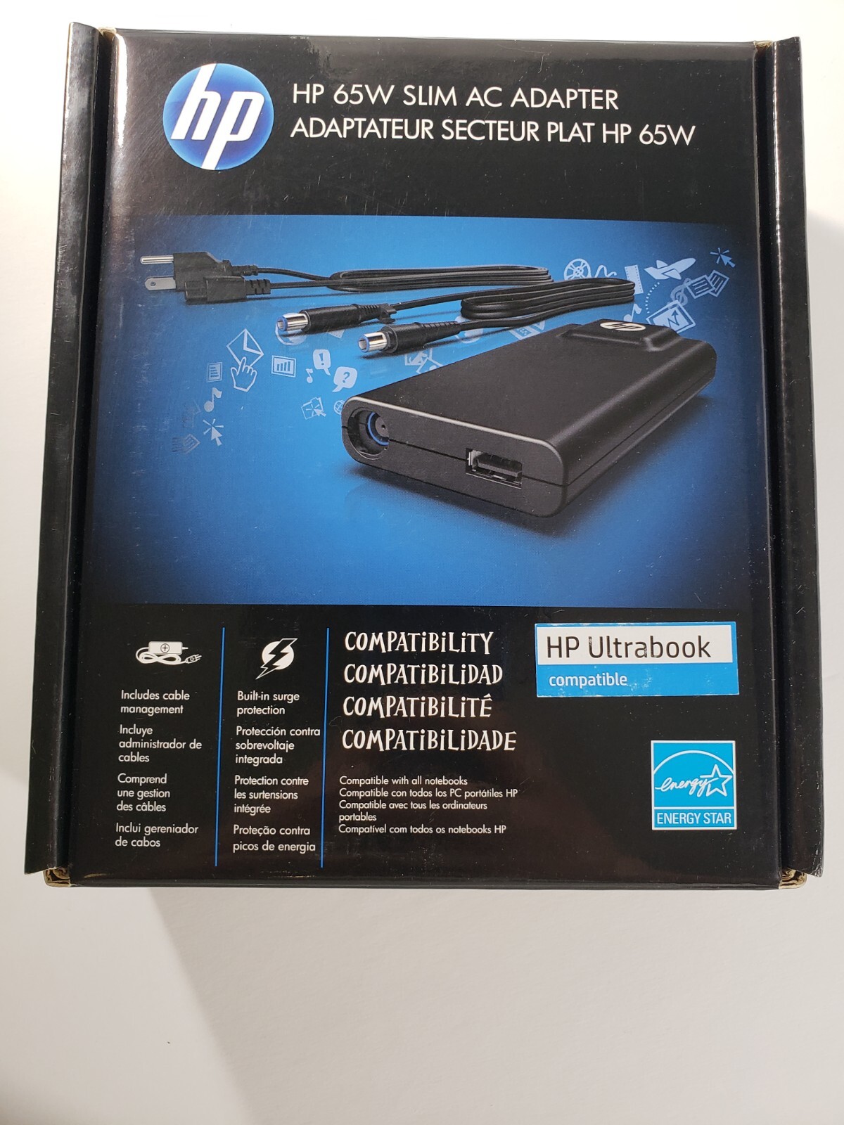 HP 65W Slim AC Adapter HSTNN-DA14 - 693716-001 IN BOX