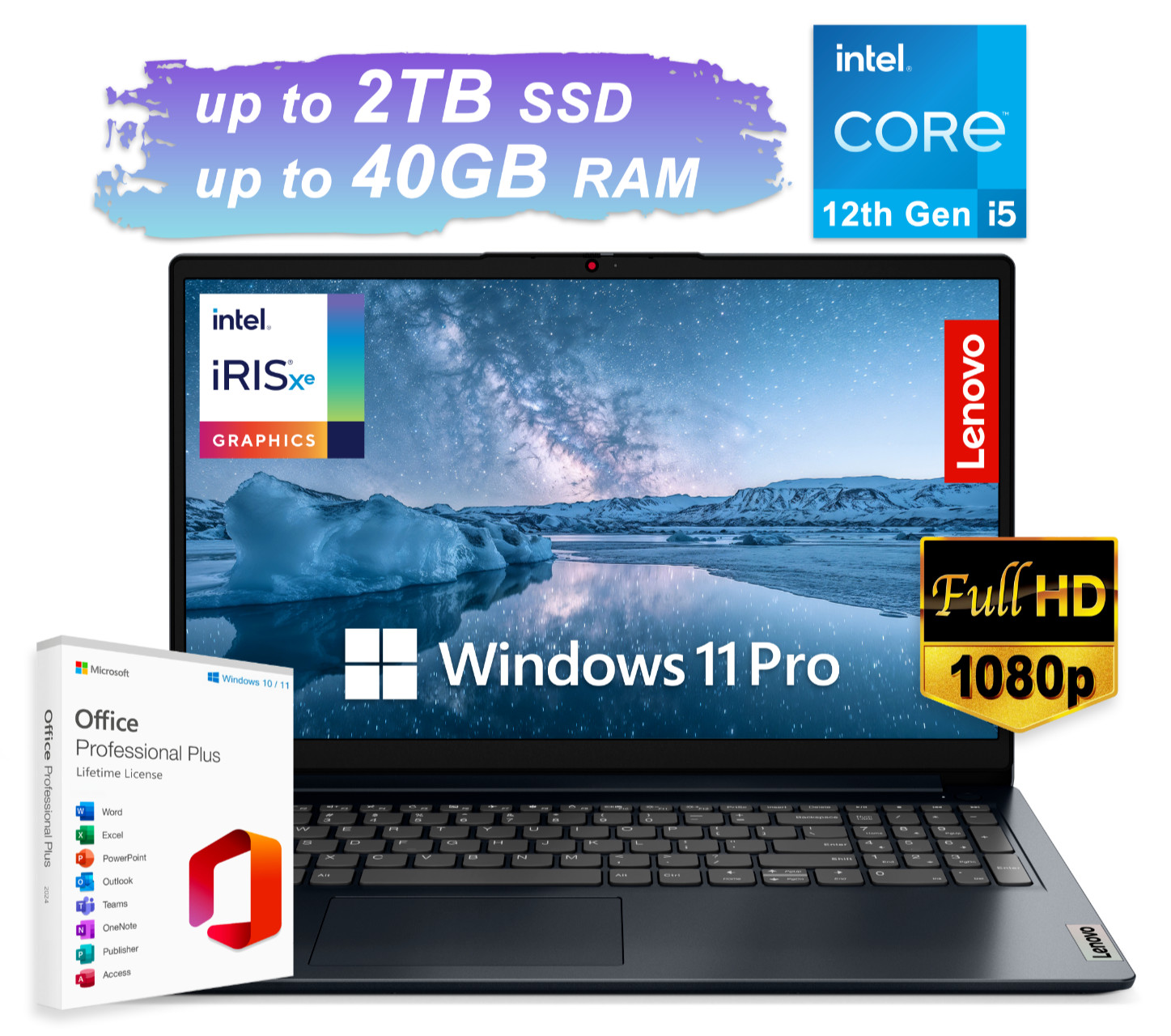 2026 Lenovo IdeaPad Laptop 15.6" FHD 10-Core Intel i5-1235U To 40GB RAM 2TB SSD