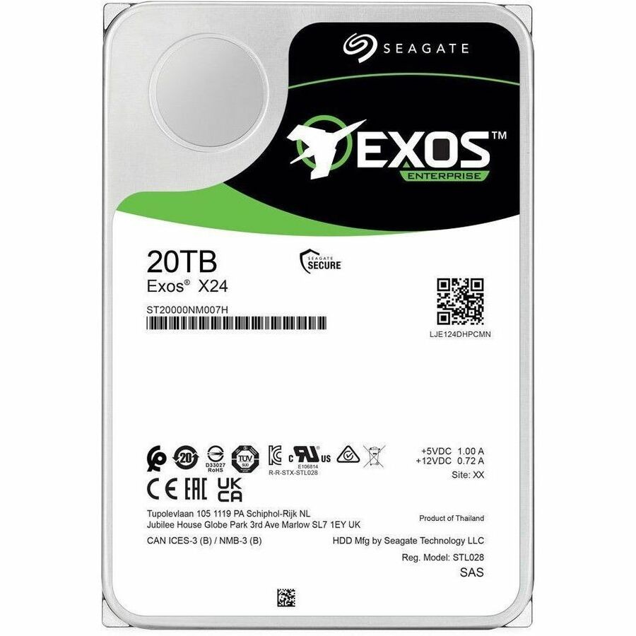 Seagate ST20000NM007H Exos X24 20TB 3.5" SAS Hard Drive